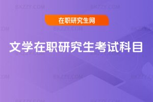 文學在職研究生考試科目