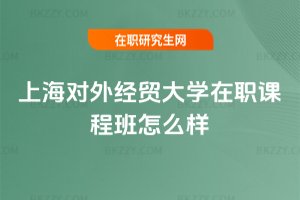 上海對外經(jīng)貿(mào)大學在職課程班怎么樣